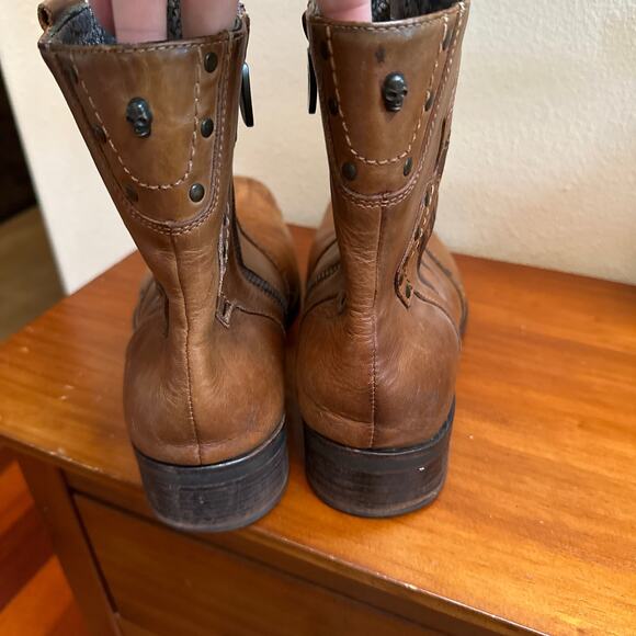 Mark Nason Leather Boots Distressed Brown Boots Size 9.5 main image 4